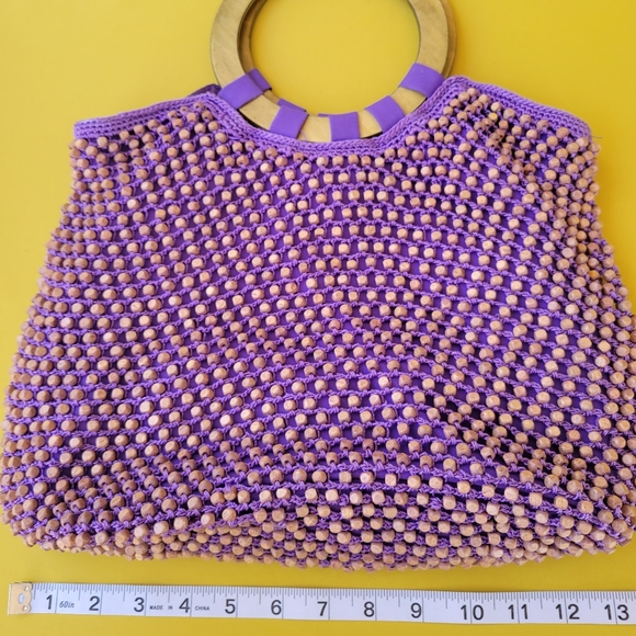The Sak Original Handbags - The Sak Original purple crotchet beaded bag
